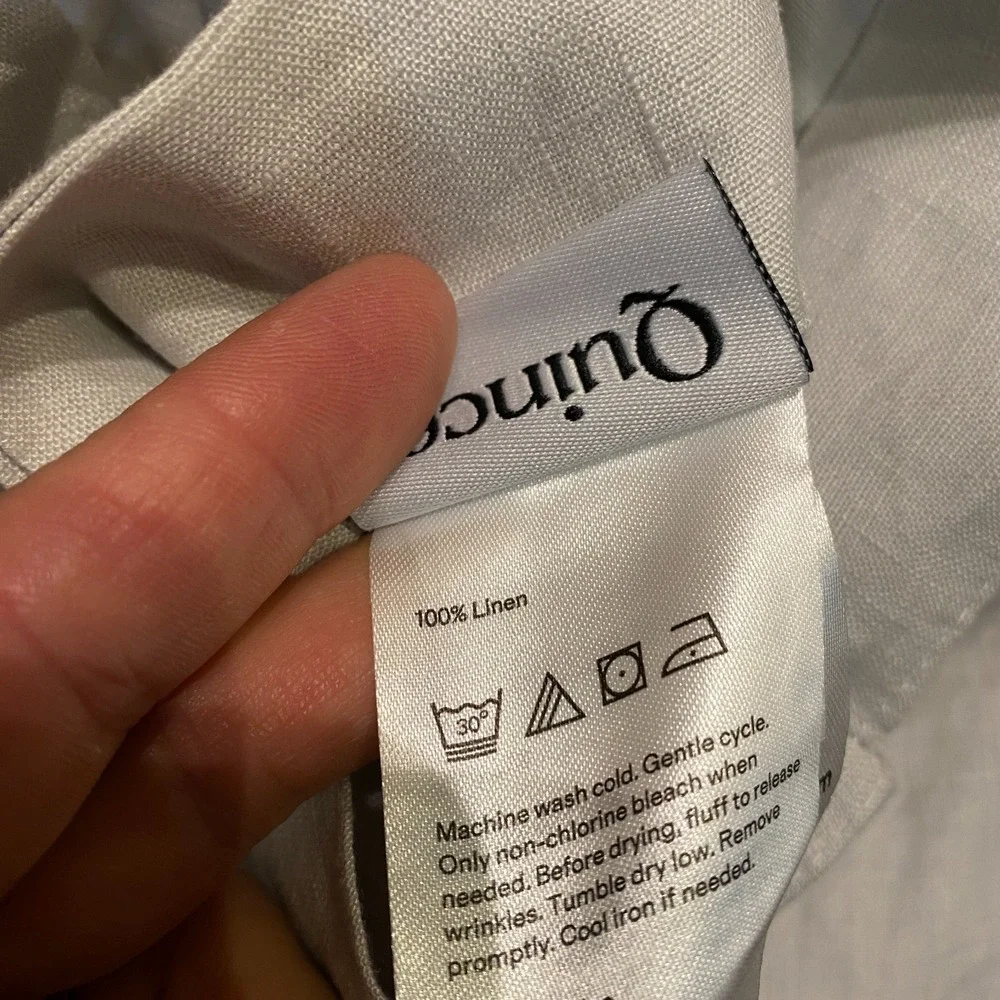 Quince European Linen Duvet Cover Set with Shams King/Cal King Mist Light Blue